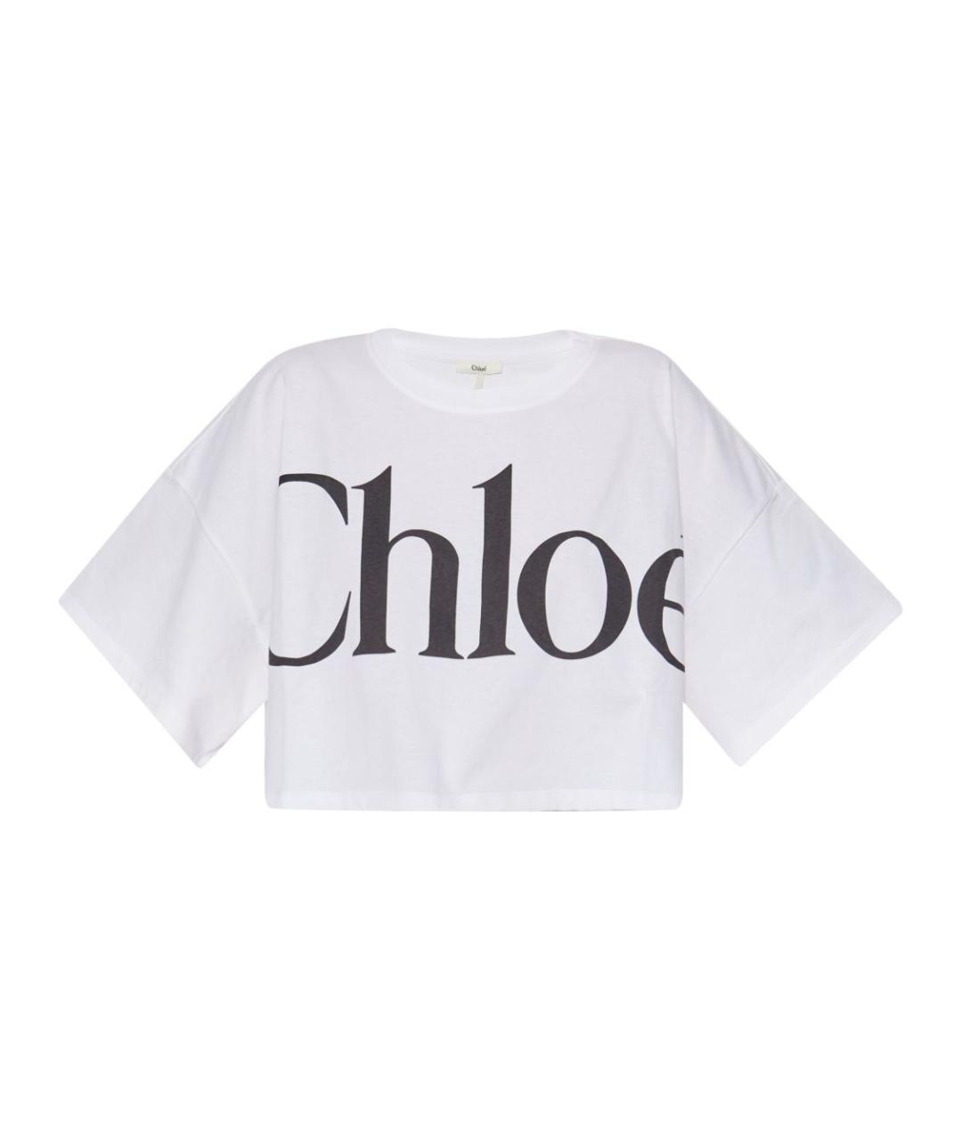 CHLOE Белая хлопковая футболка, фото 1