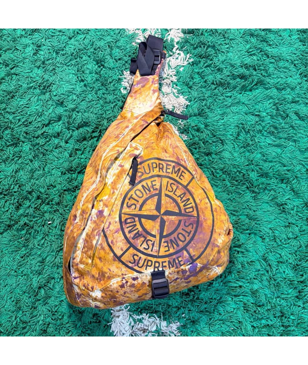 STONE ISLAND Оранжевая сумка на плечо, фото 6