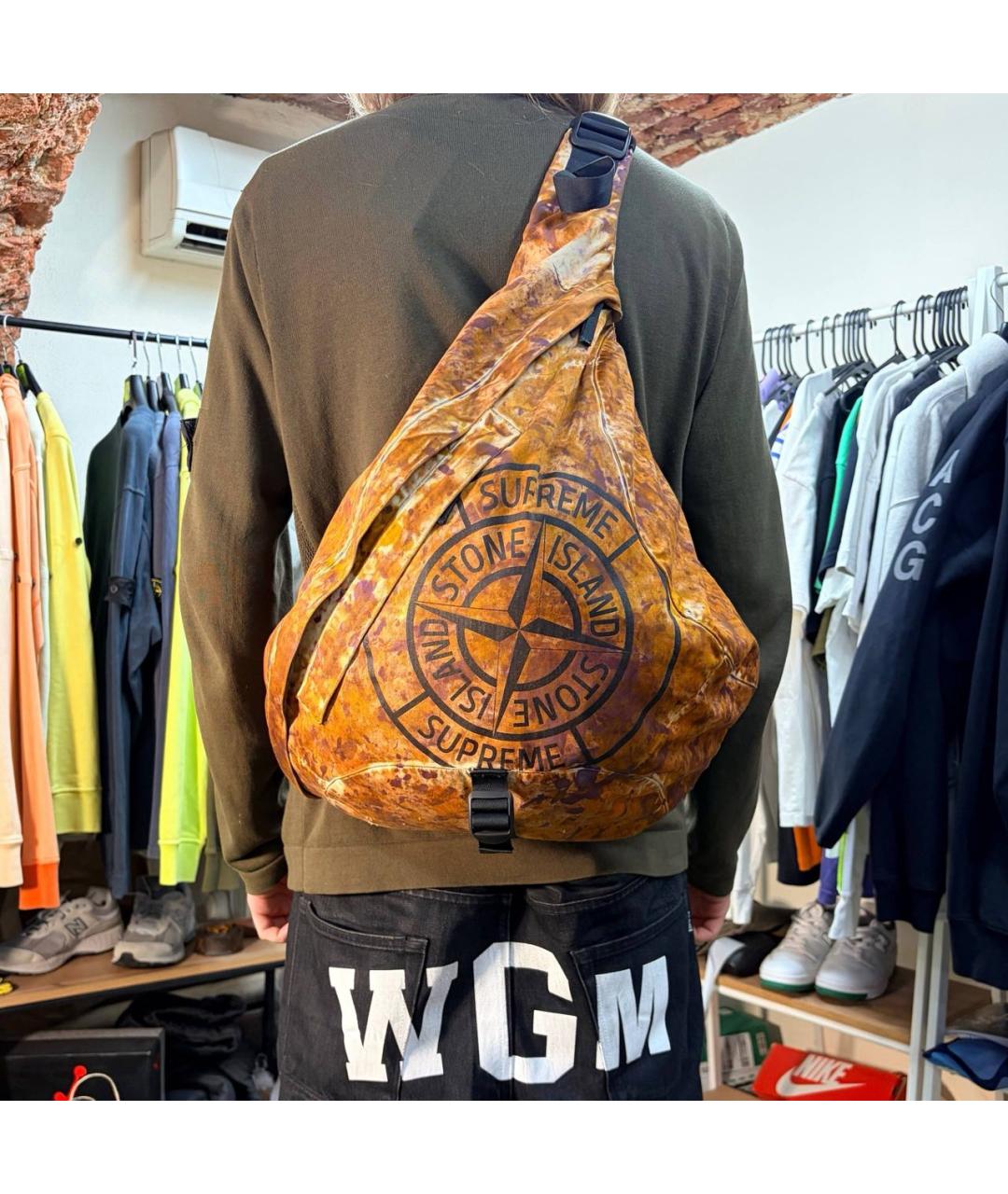 STONE ISLAND Оранжевая сумка на плечо, фото 2