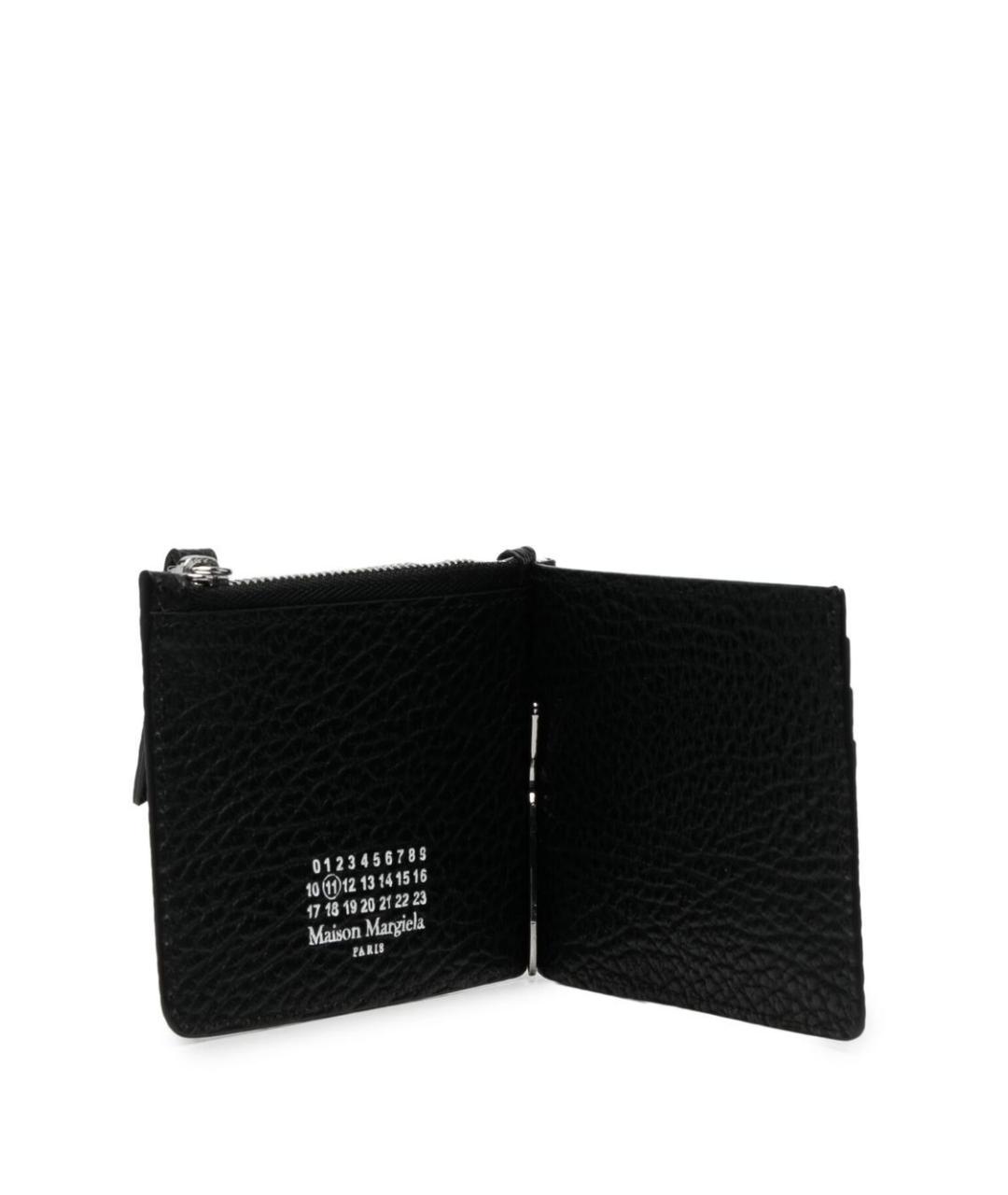 MAISON MARGIELA Черный кожаный кошелек, фото 3