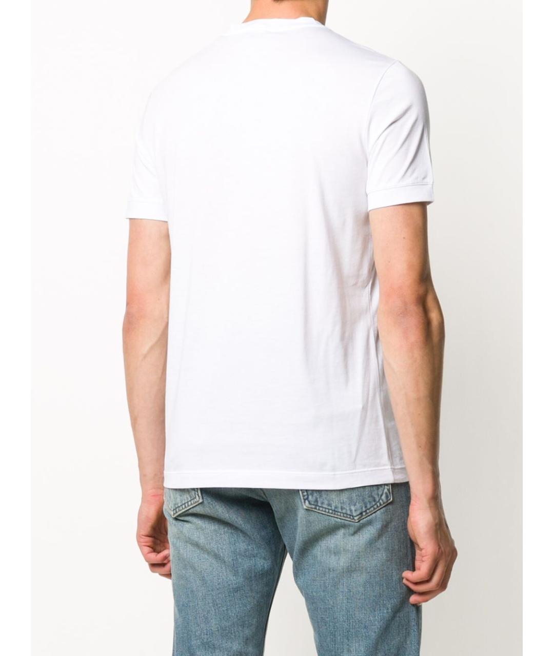 GIORGIO ARMANI Белая хлопковая футболка, фото 3