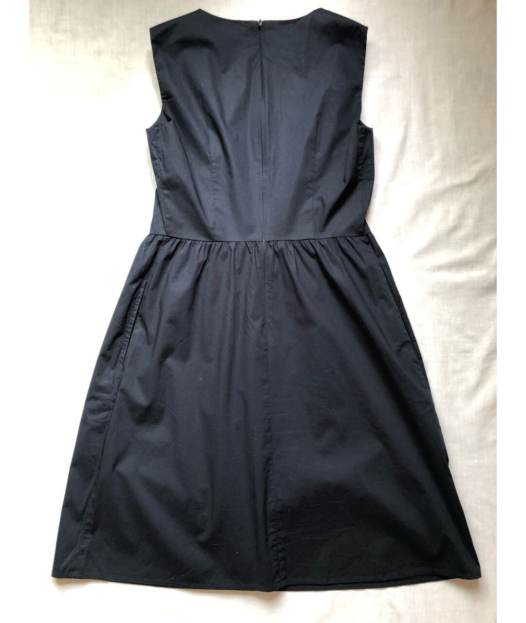 STEFANEL Темно-синее хлопковое повседневное платье, фото 2