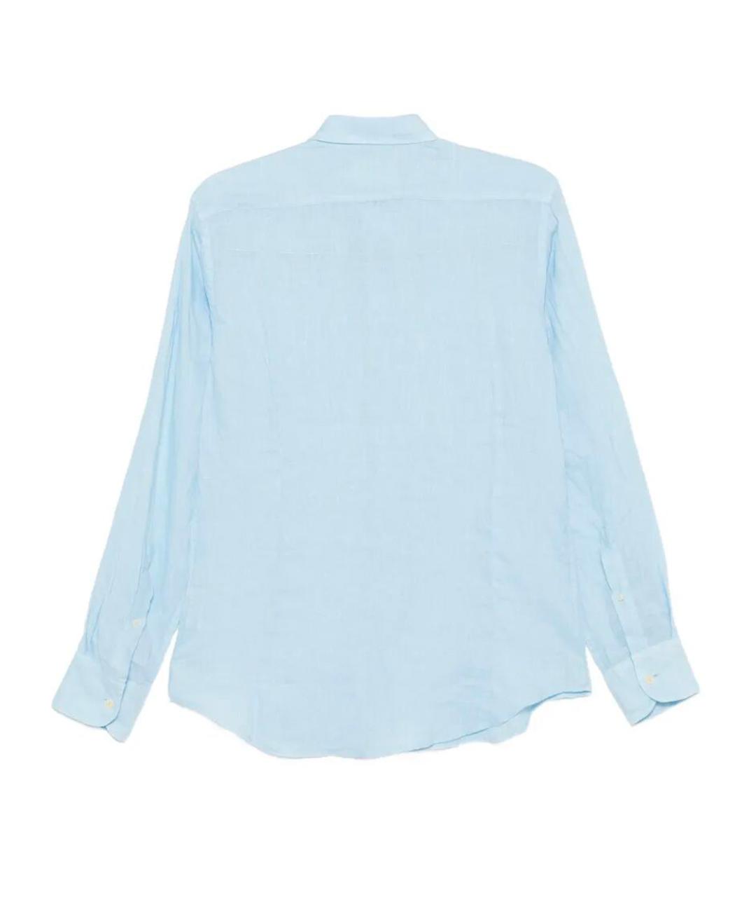 MC2 SAINT BARTH Голубая льняная кэжуал рубашка, фото 2