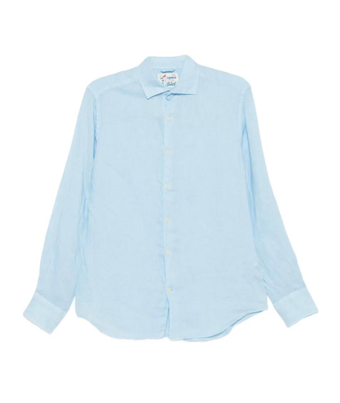 MC2 SAINT BARTH Голубая льняная кэжуал рубашка, фото 1