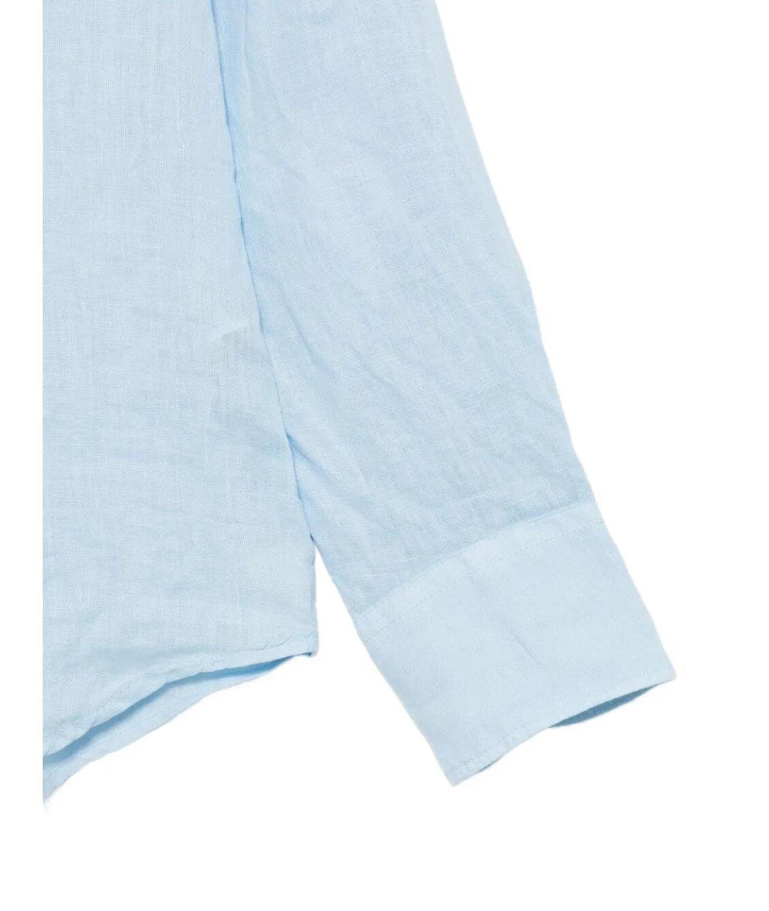 MC2 SAINT BARTH Голубая льняная кэжуал рубашка, фото 3