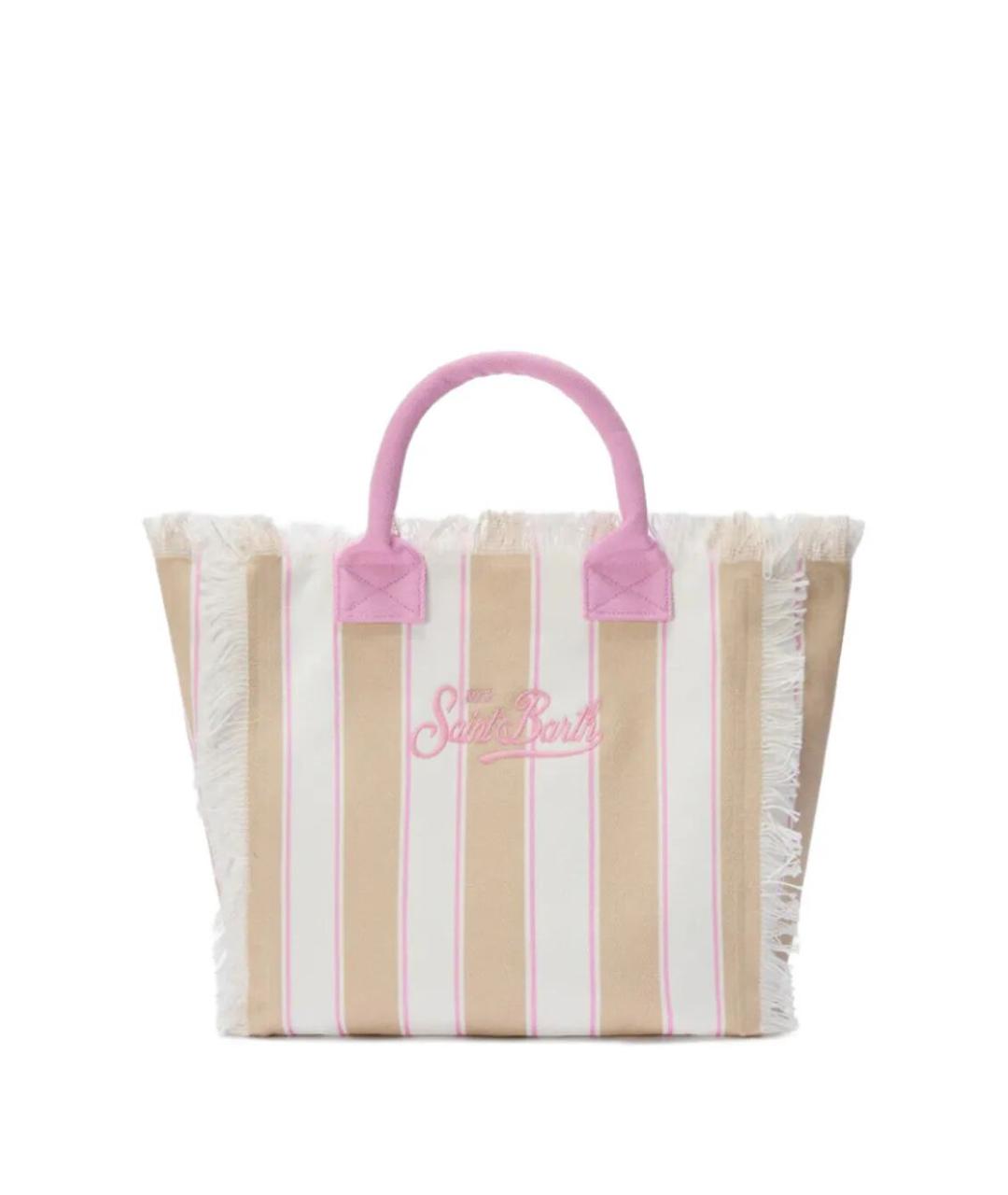 MC2 SAINT BARTH Бежевая хлопковая пляжная сумка, фото 2