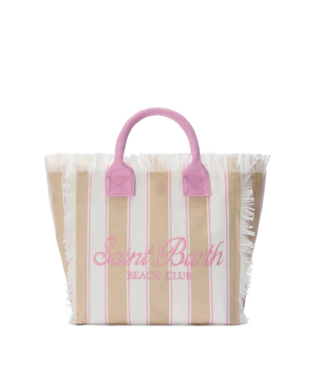 MC2 SAINT BARTH Бежевая хлопковая пляжная сумка, фото 1