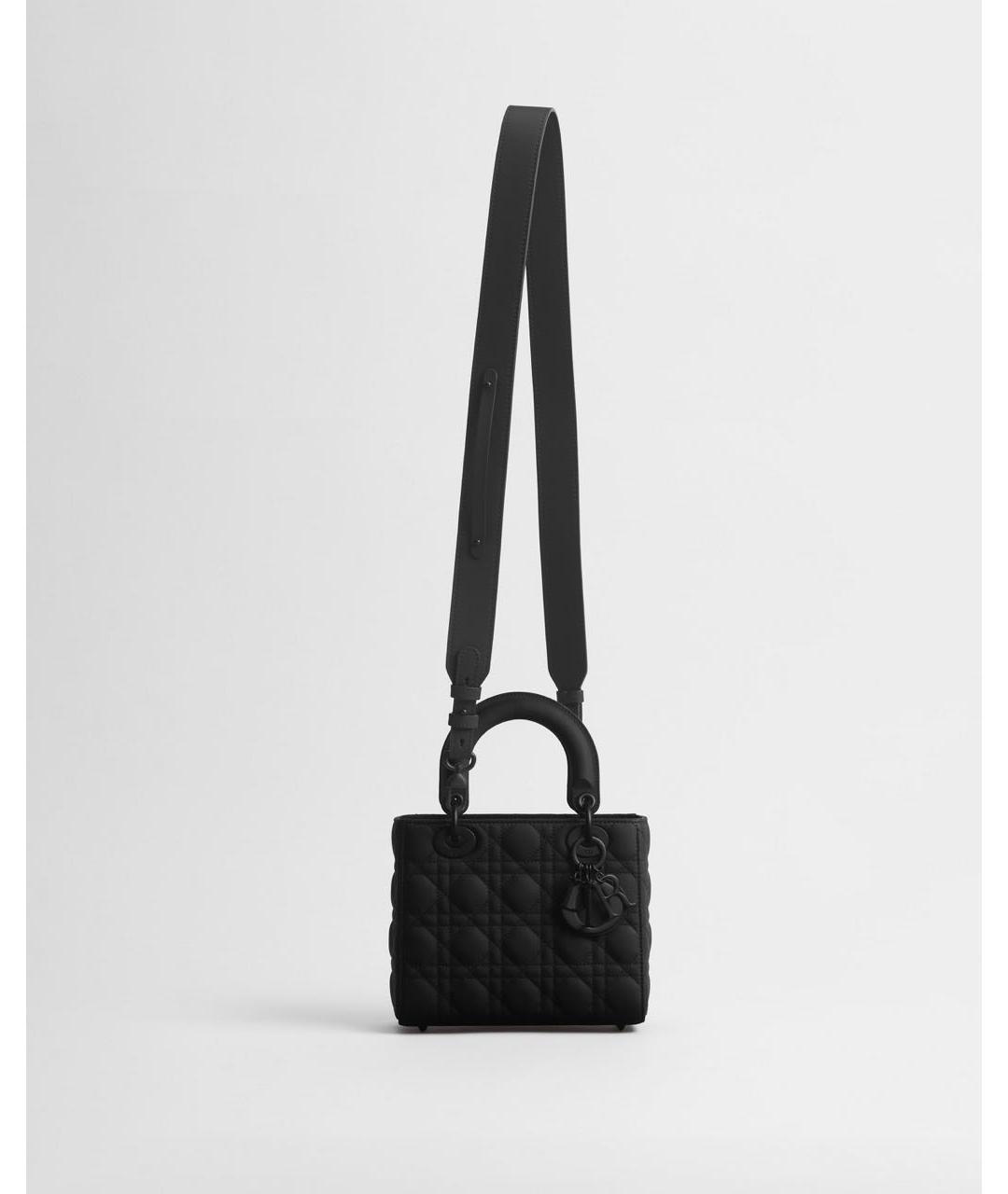 CHRISTIAN DIOR Черная кожаная сумка через плечо, фото 7