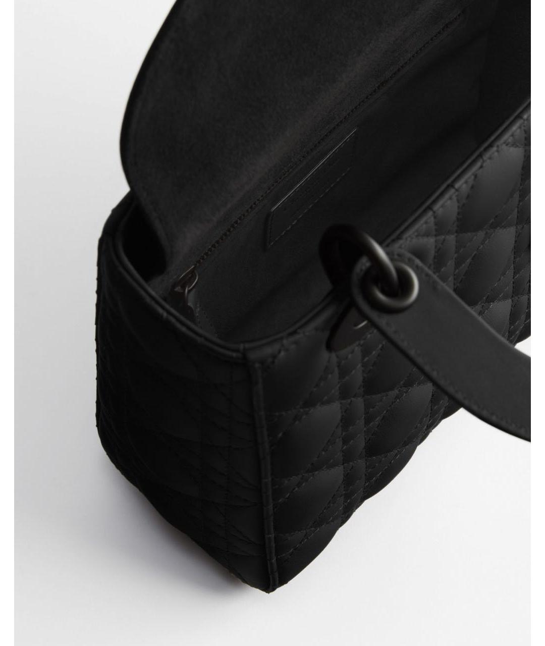 CHRISTIAN DIOR Черная кожаная сумка через плечо, фото 6