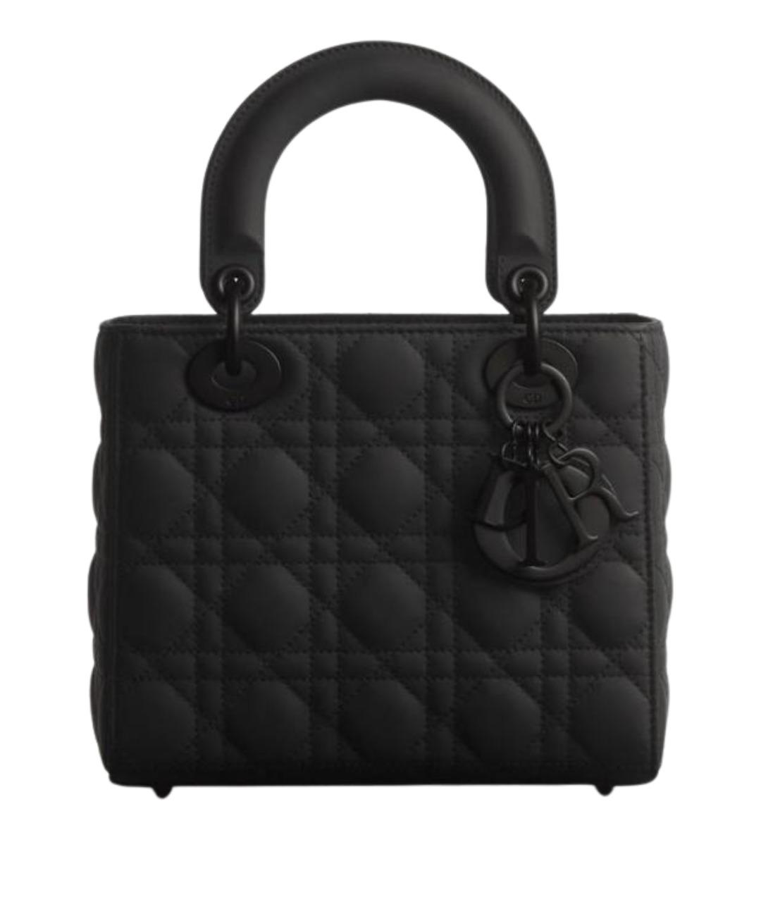 CHRISTIAN DIOR Черная кожаная сумка через плечо, фото 1