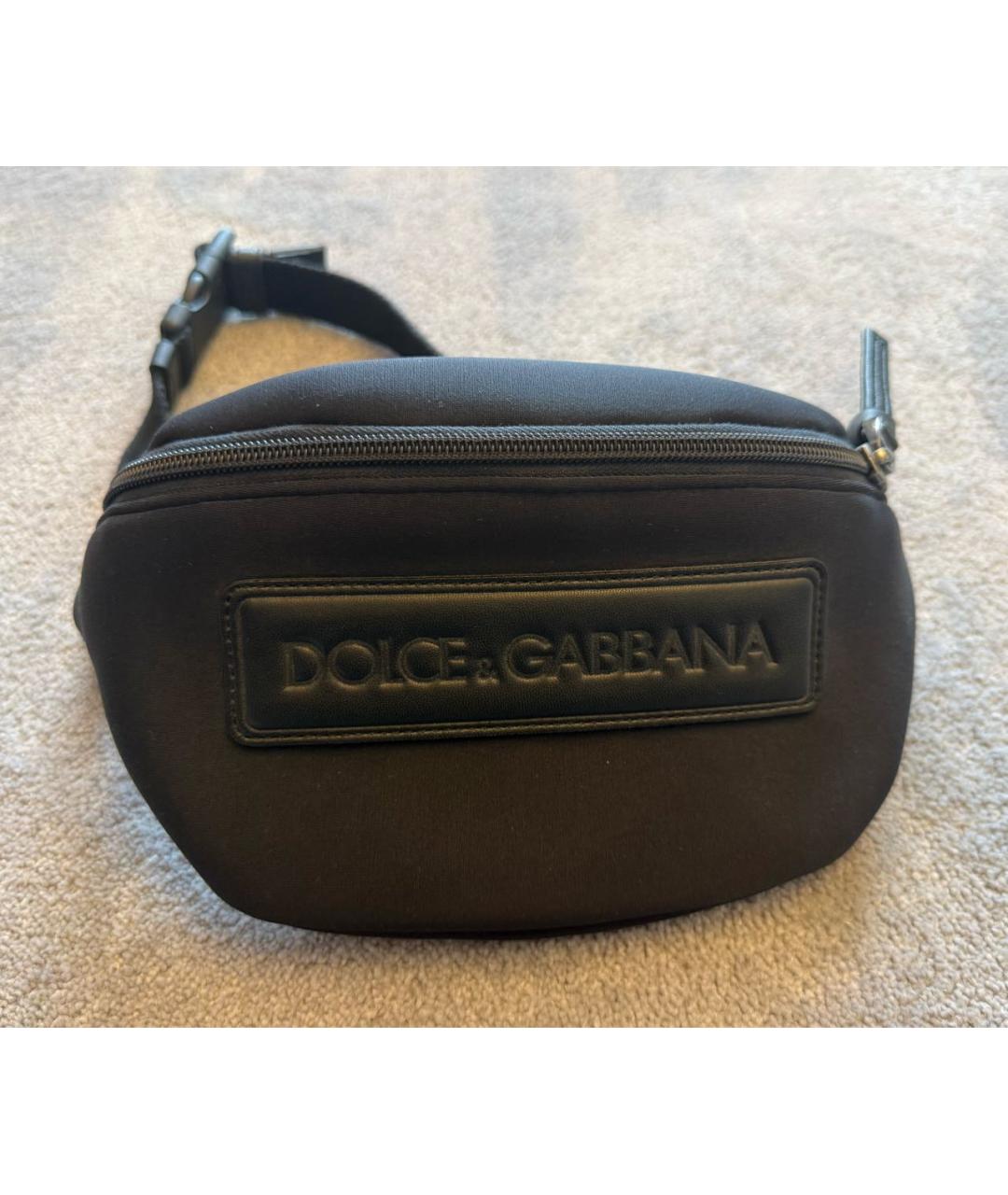 DOLCE&GABBANA Черная поясная сумка, фото 7