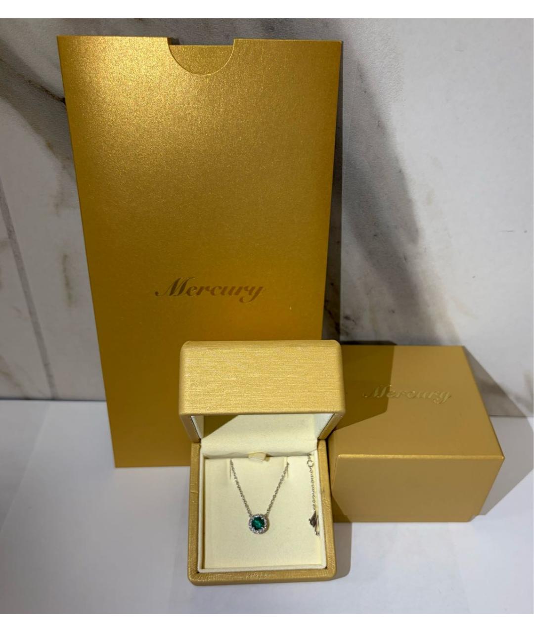 MERCURY Зеленая подвеска из белого золота, фото 3