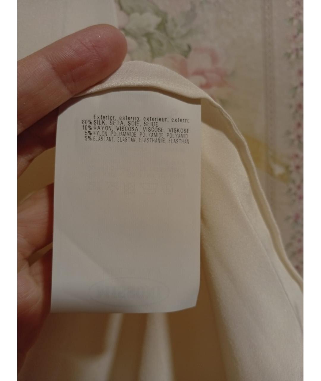 MISSONI Белая шелковая блузы, фото 5