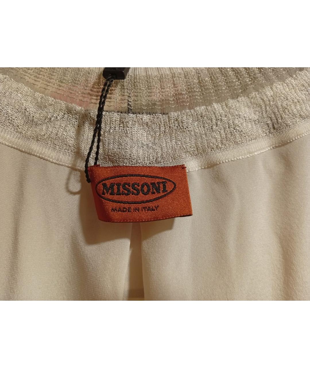 MISSONI Белая шелковая блузы, фото 3