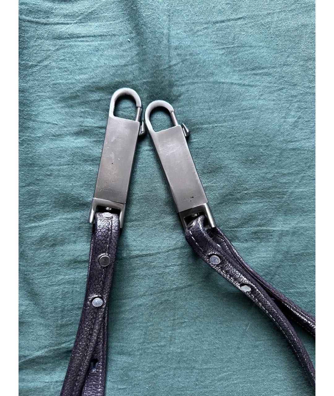 RICK OWENS Фиолетовая кожаная сумка через плечо, фото 6