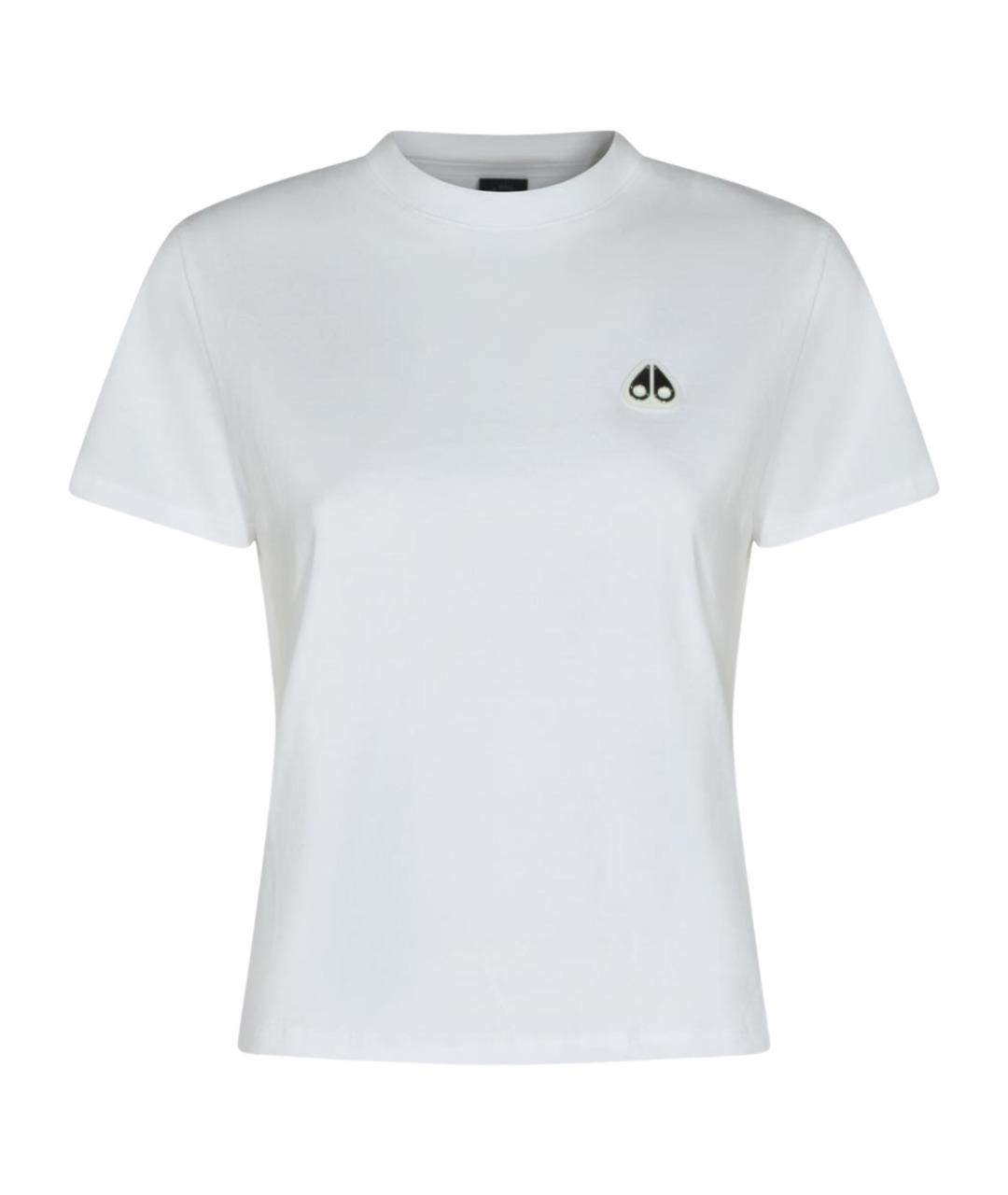 MOOSE KNUCKLES Белая хлопковая футболка, фото 1