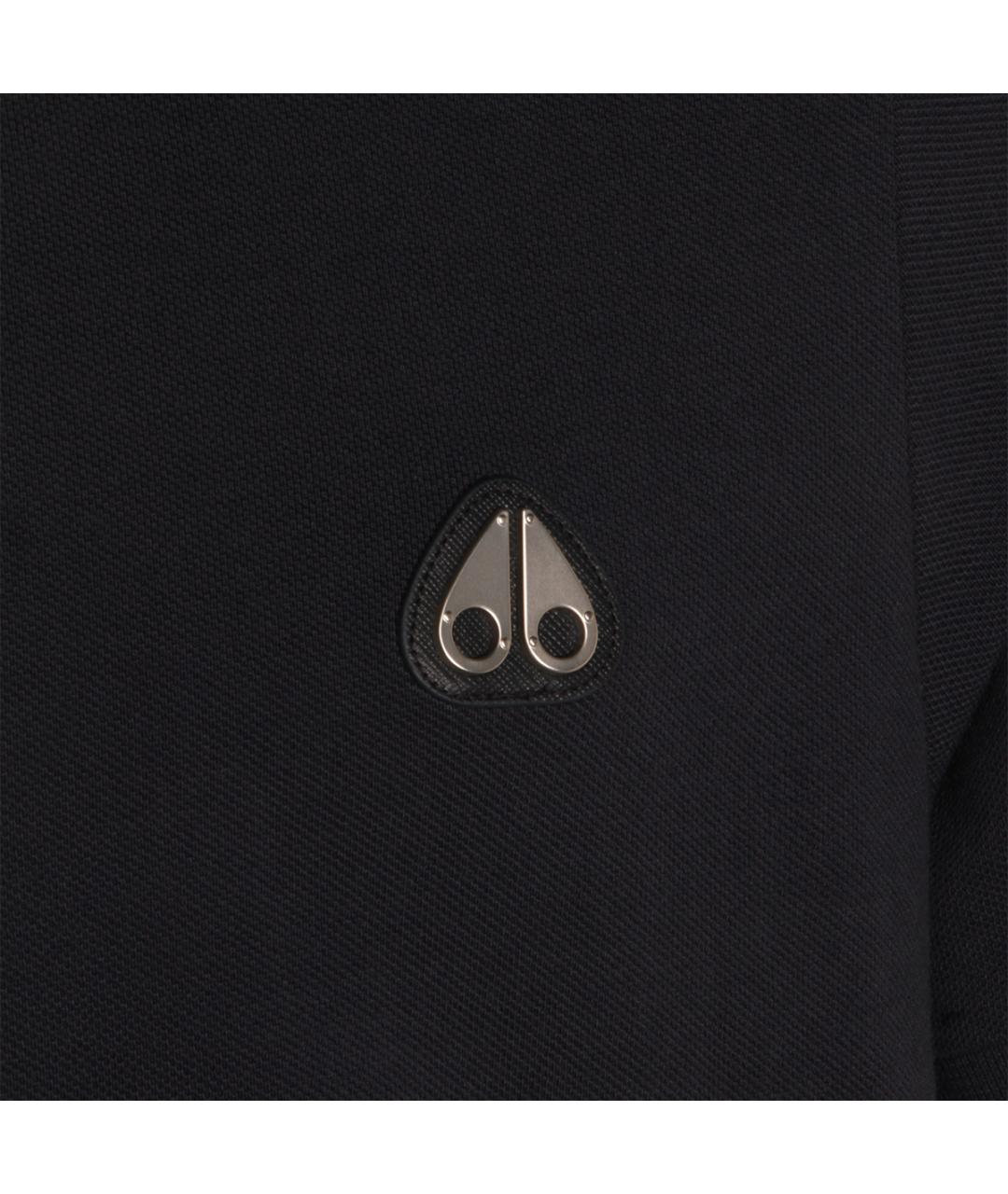 MOOSE KNUCKLES Синее хлопковое поло с коротким рукавом, фото 3