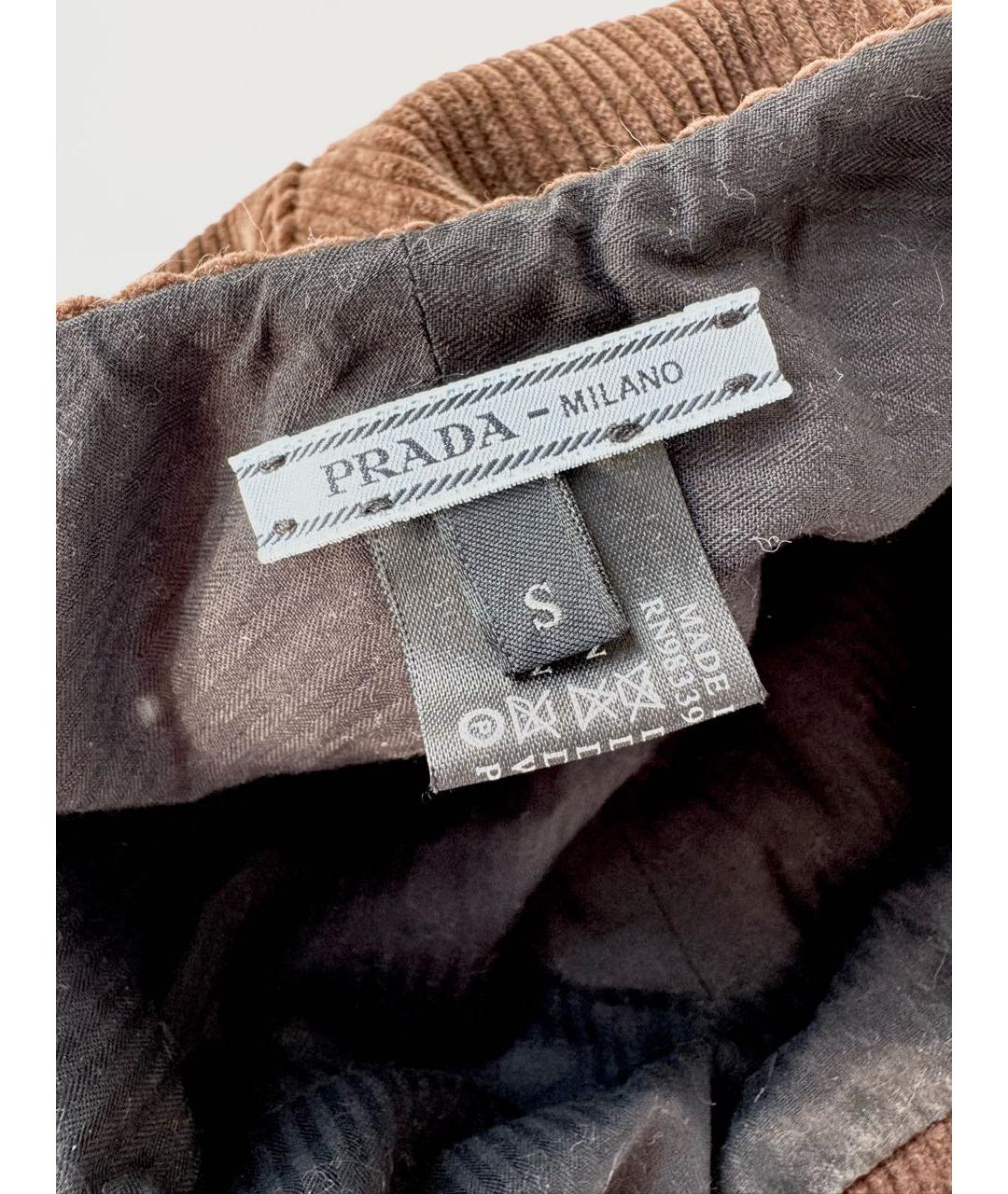 PRADA Коричневая бархатная кепка, фото 5