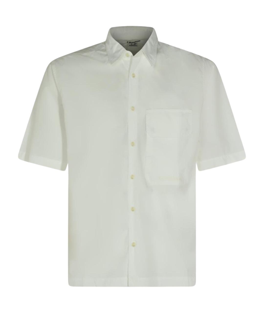 CP COMPANY Белая хлопковая кэжуал рубашка, фото 1