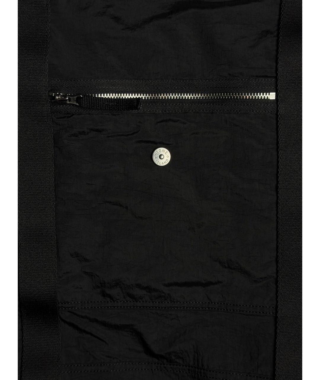STONE ISLAND Черная сумка тоут, фото 3