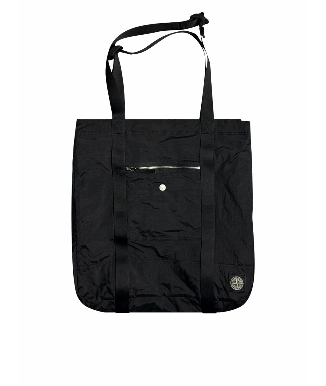 STONE ISLAND Черная сумка тоут, фото 1