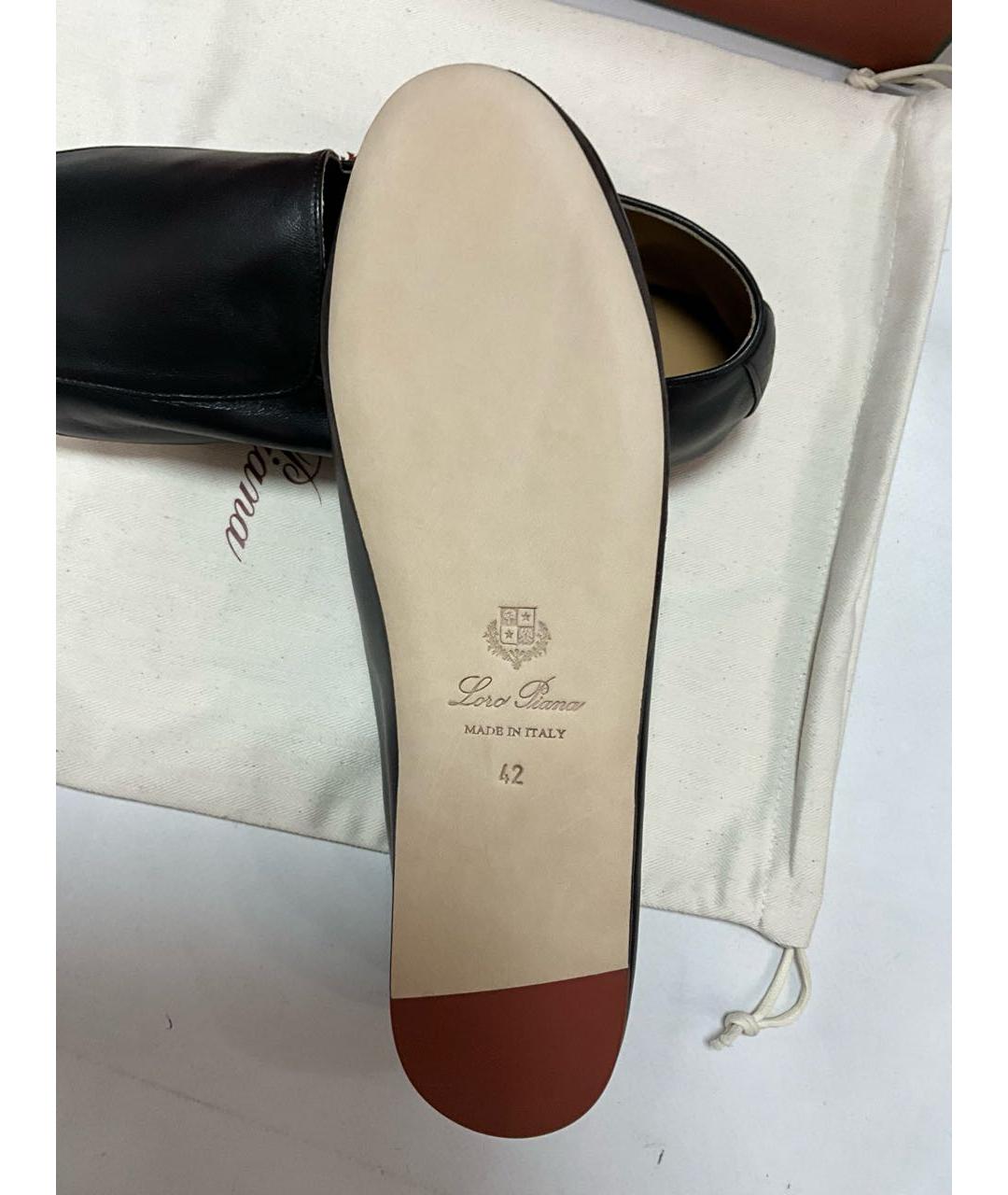LORO PIANA Коричневые кожаные лоферы, фото 4