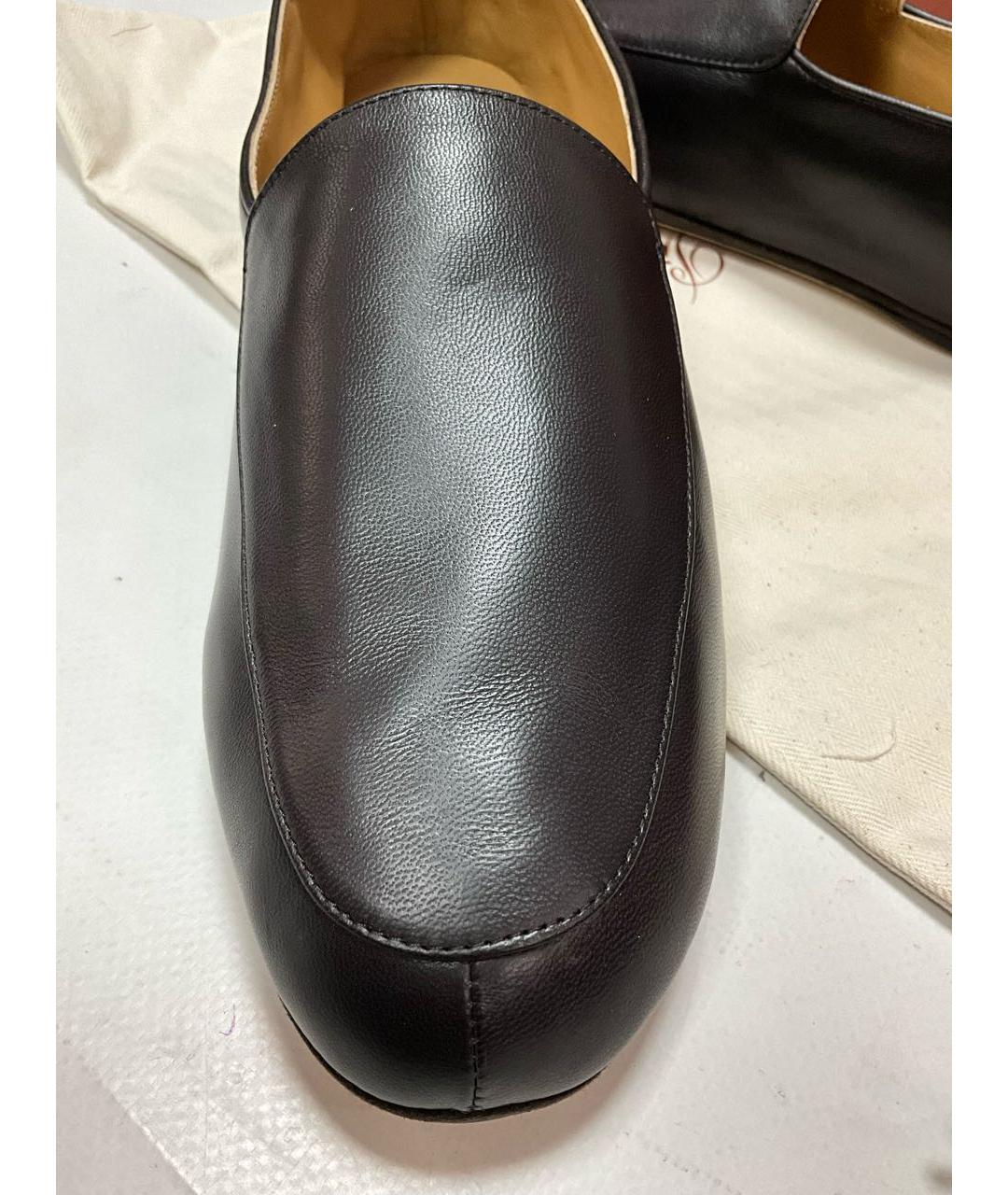 LORO PIANA Коричневые кожаные лоферы, фото 5