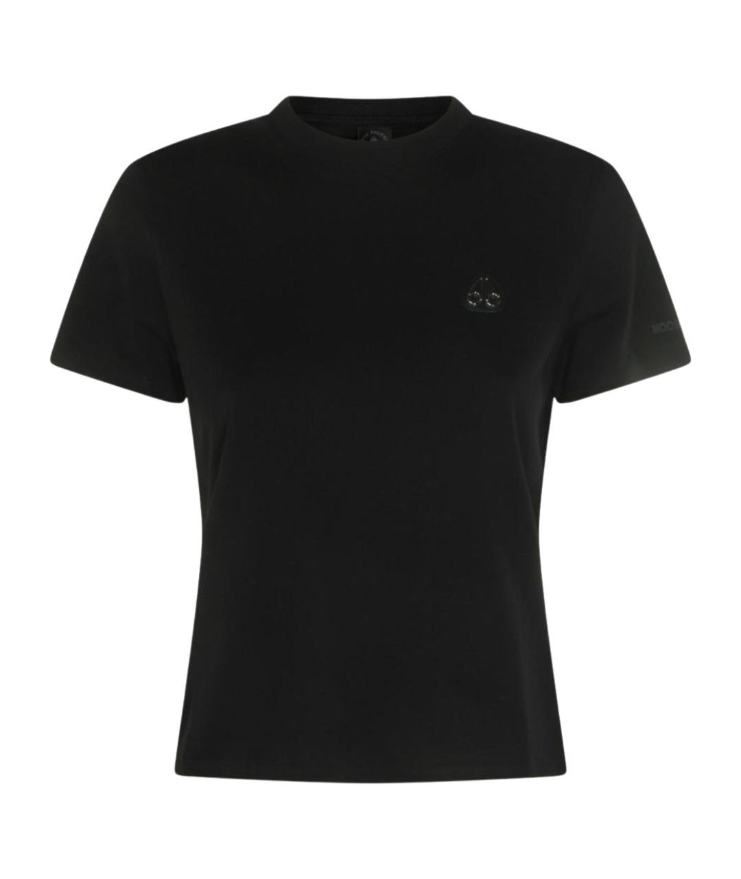 MOOSE KNUCKLES Черная хлопковая футболка, фото 1