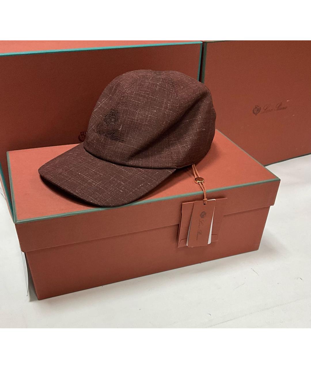LORO PIANA Бордовая шерстяная кепка/бейсболка, фото 8