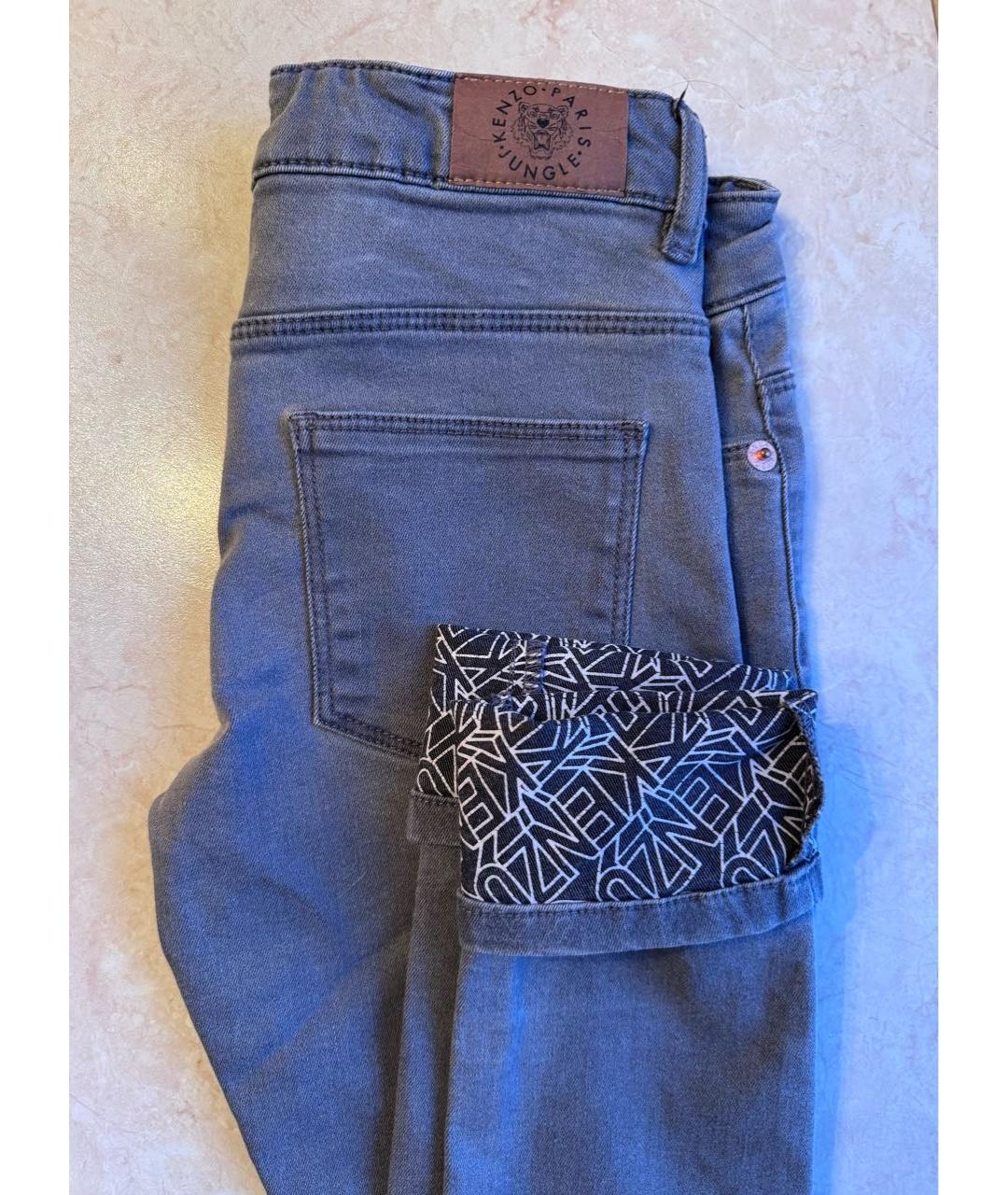 KENZO Серые хлопковые детские джинсы, фото 4