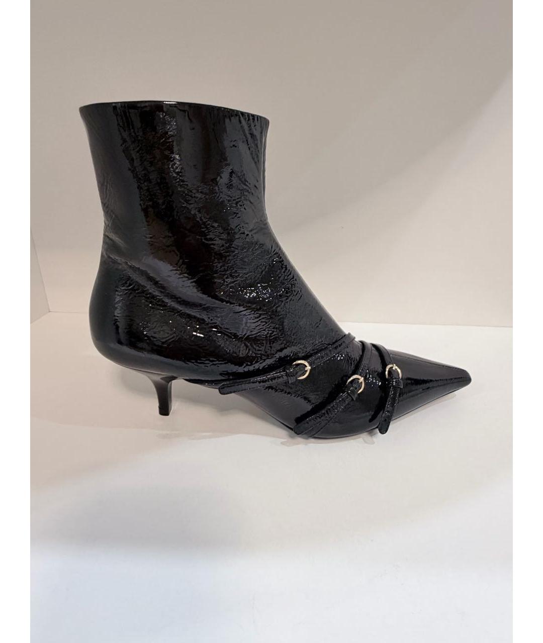 MIU MIU Черные ботильоны из лакированной кожи, фото 8