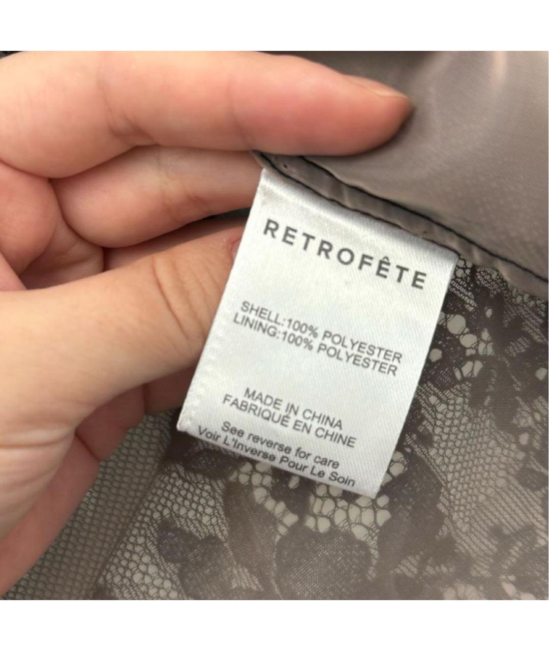 Retrofête Черное полиэстеровое коктейльное платье, фото 4