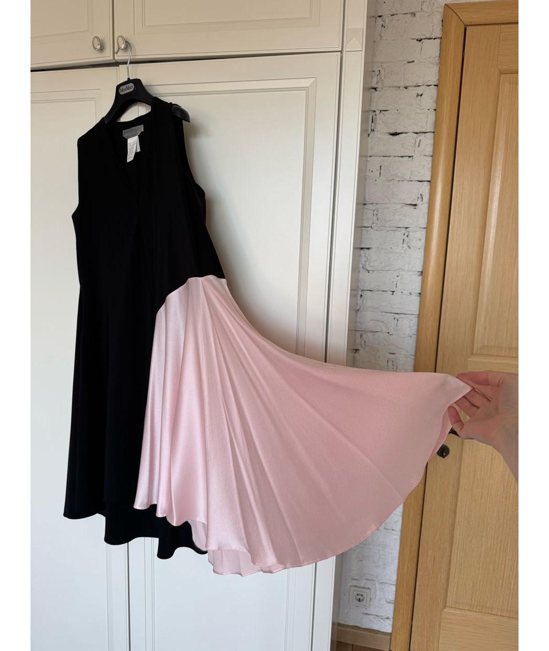 SPORTMAX Черное шелковое вечернее платье, фото 5