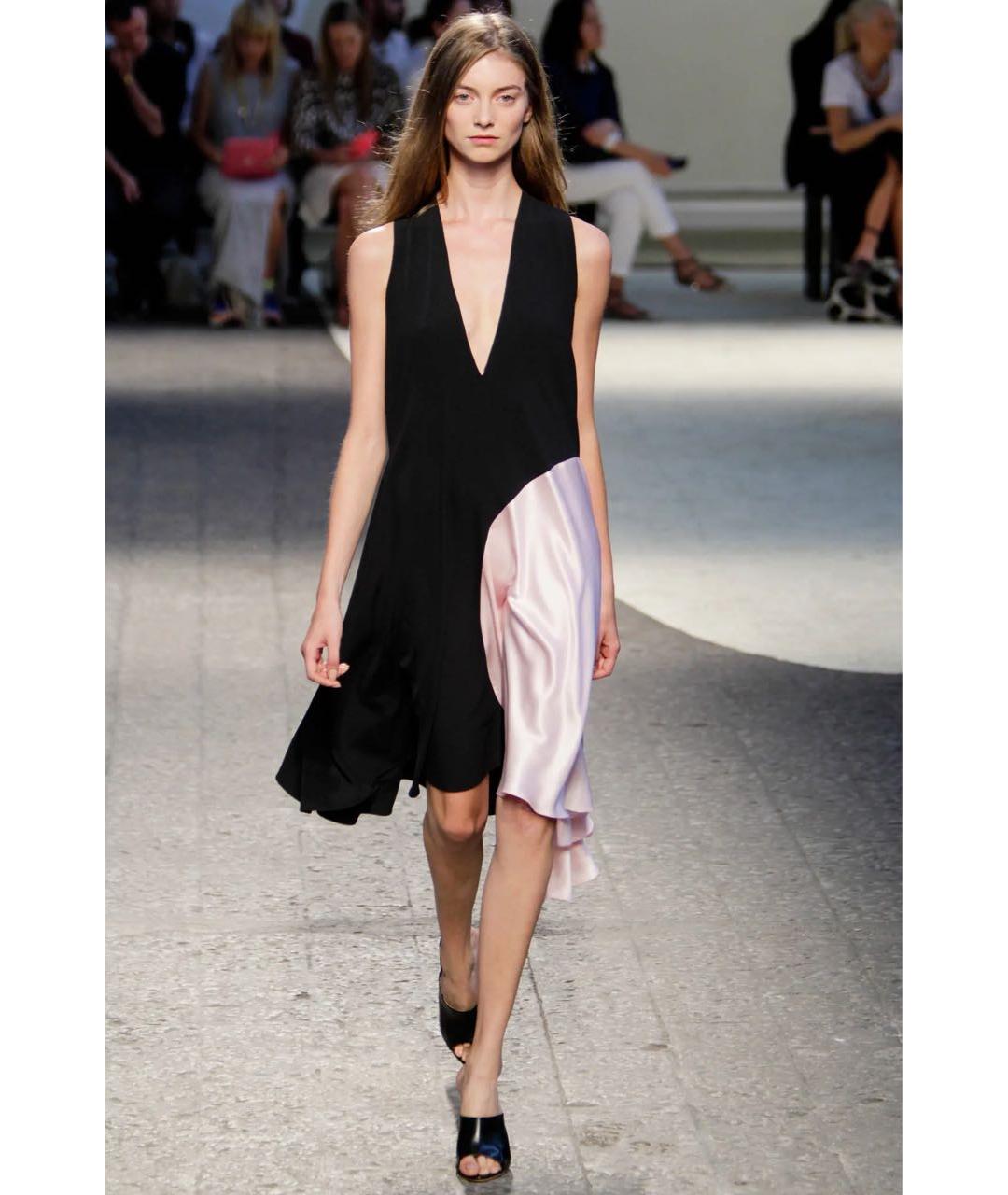 SPORTMAX Черное шелковое вечернее платье, фото 2