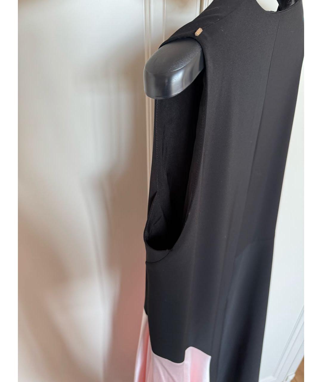 SPORTMAX Черное шелковое вечернее платье, фото 8
