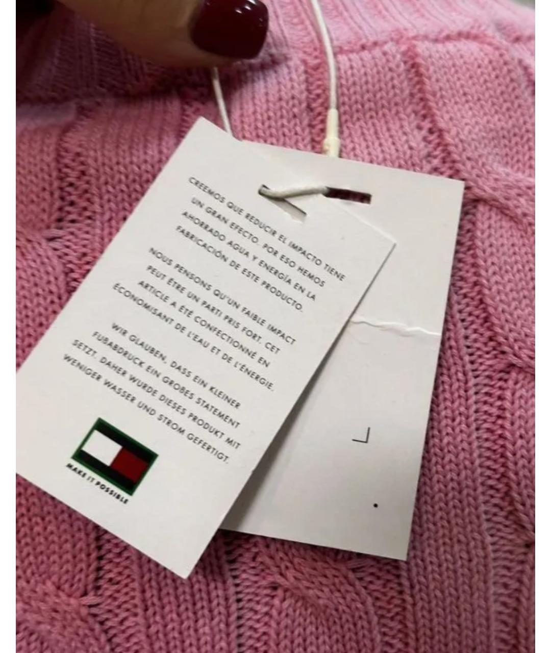 POLO RALPH LAUREN Розовый хлопковый джемпер / свитер, фото 2