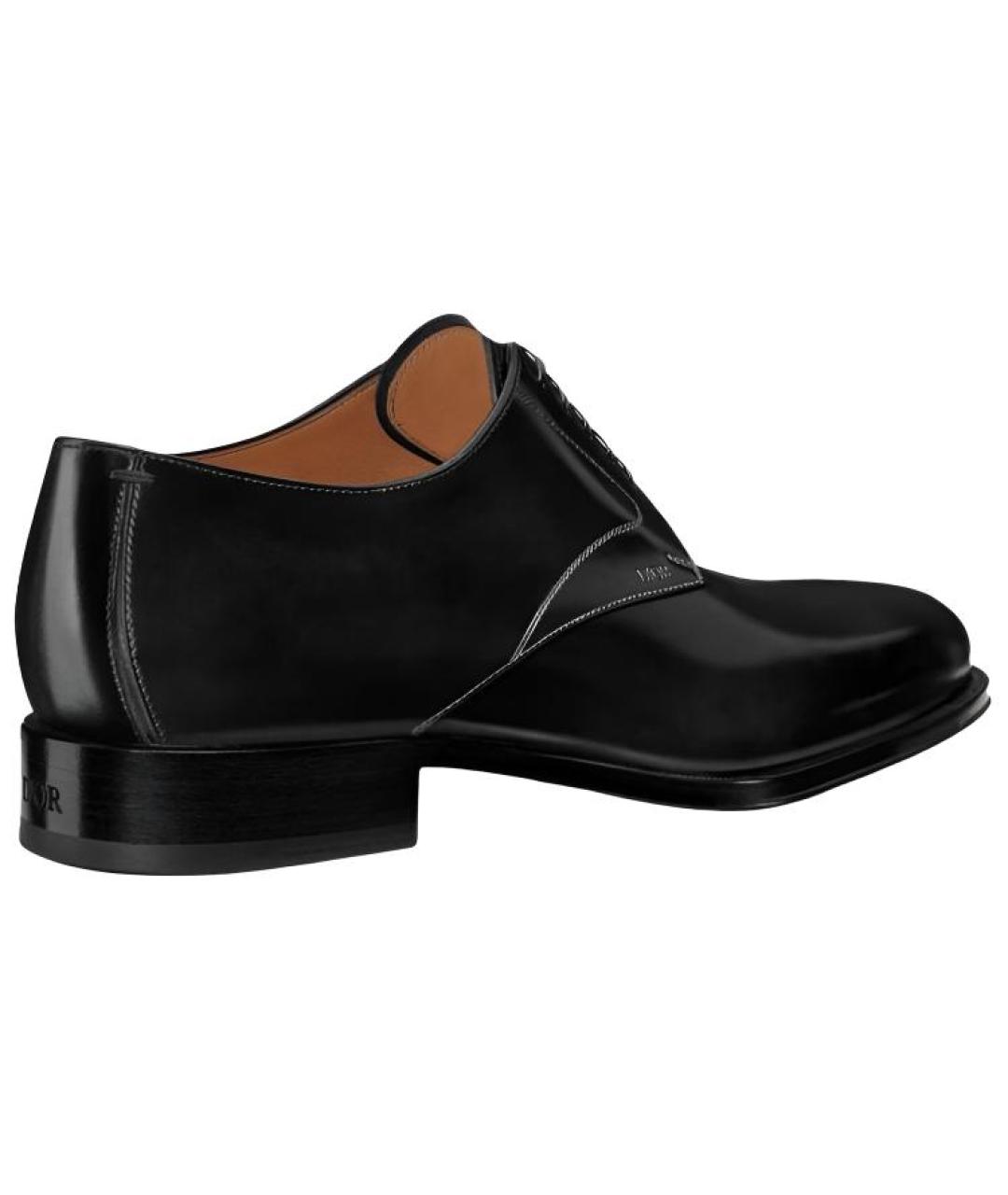CHRISTIAN DIOR Черные кожаные туфли, фото 3