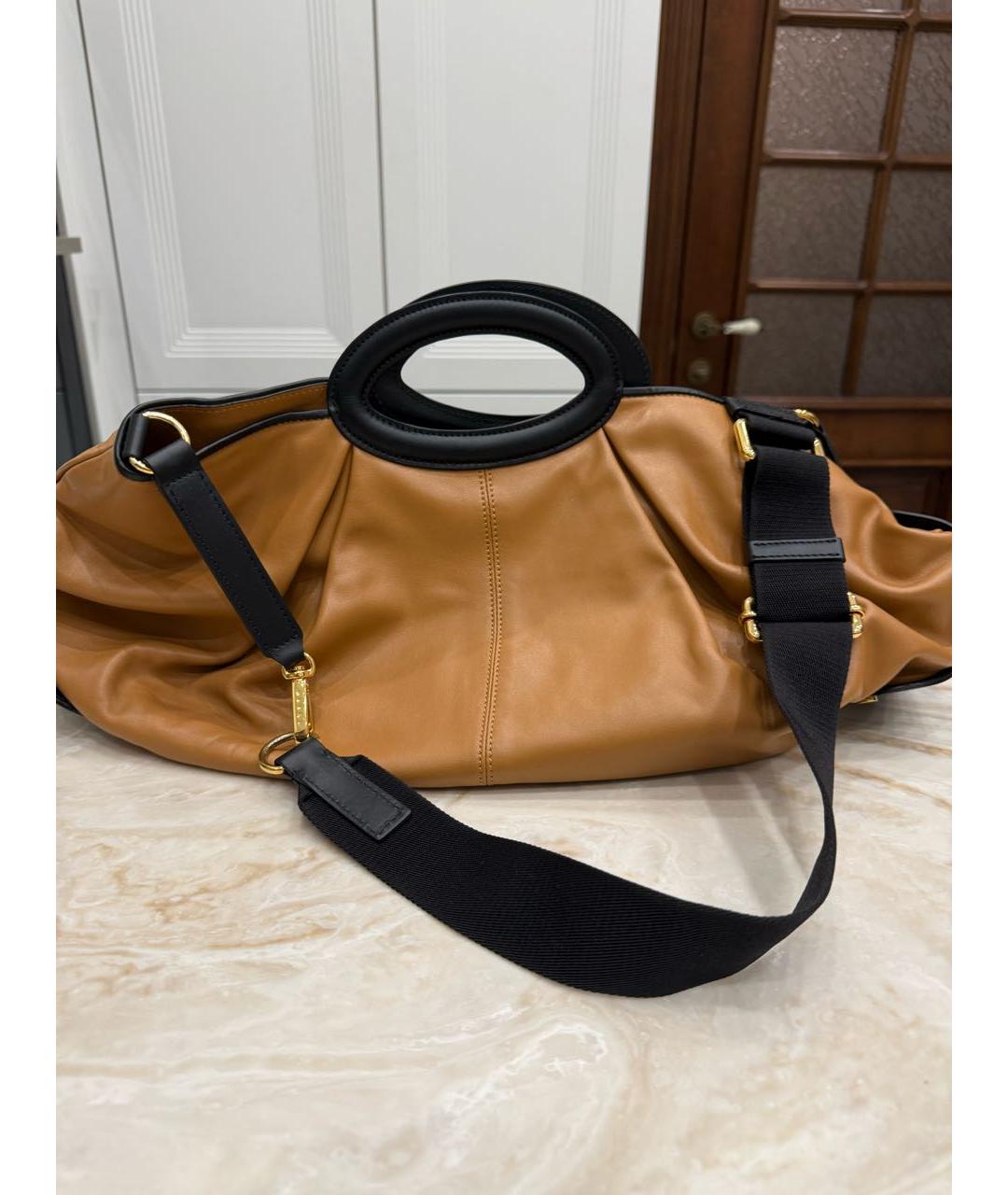 MARNI Коричневая кожаная сумка тоут, фото 8