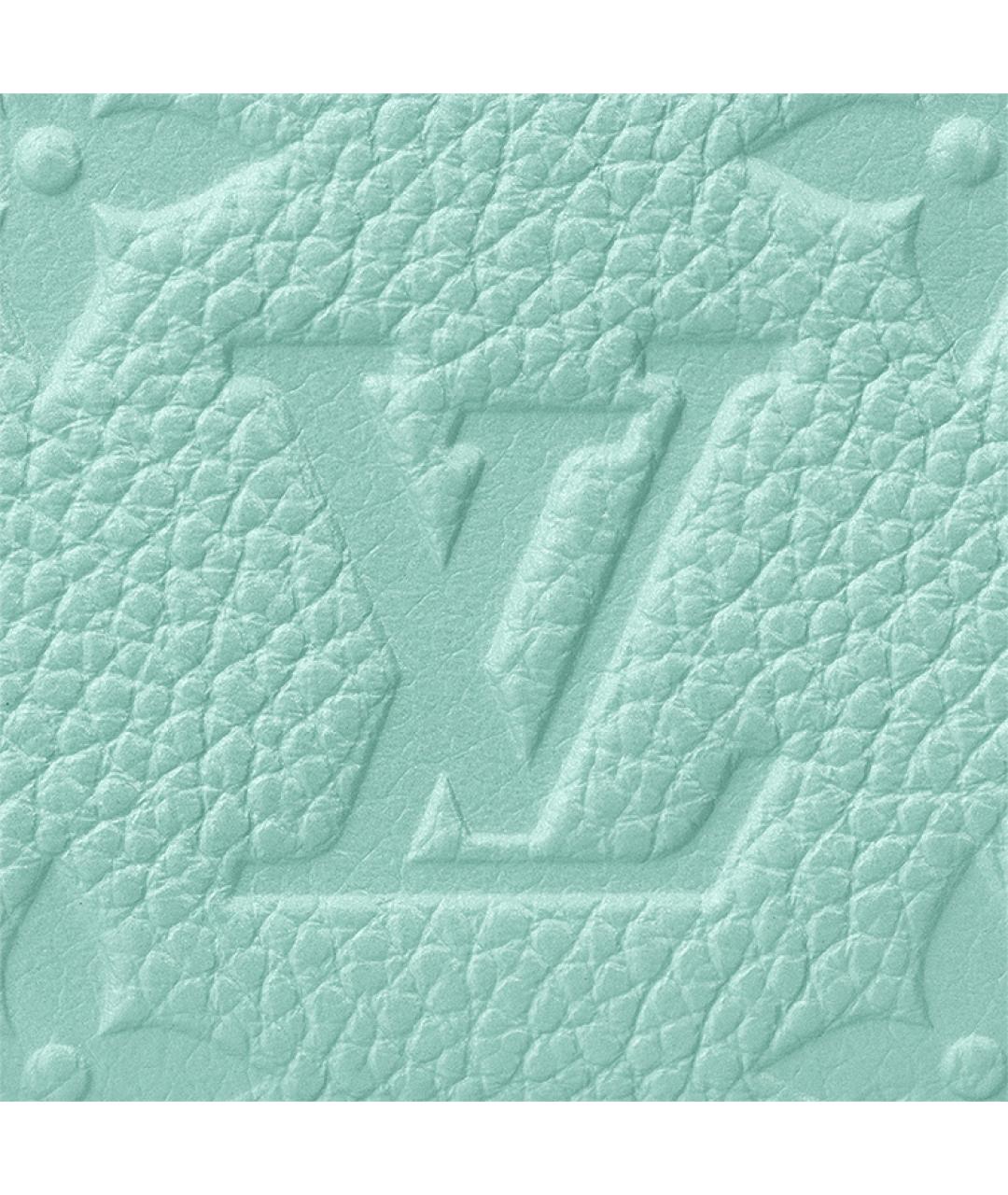 LOUIS VUITTON Бирюзовый кожаный кардхолдер, фото 5