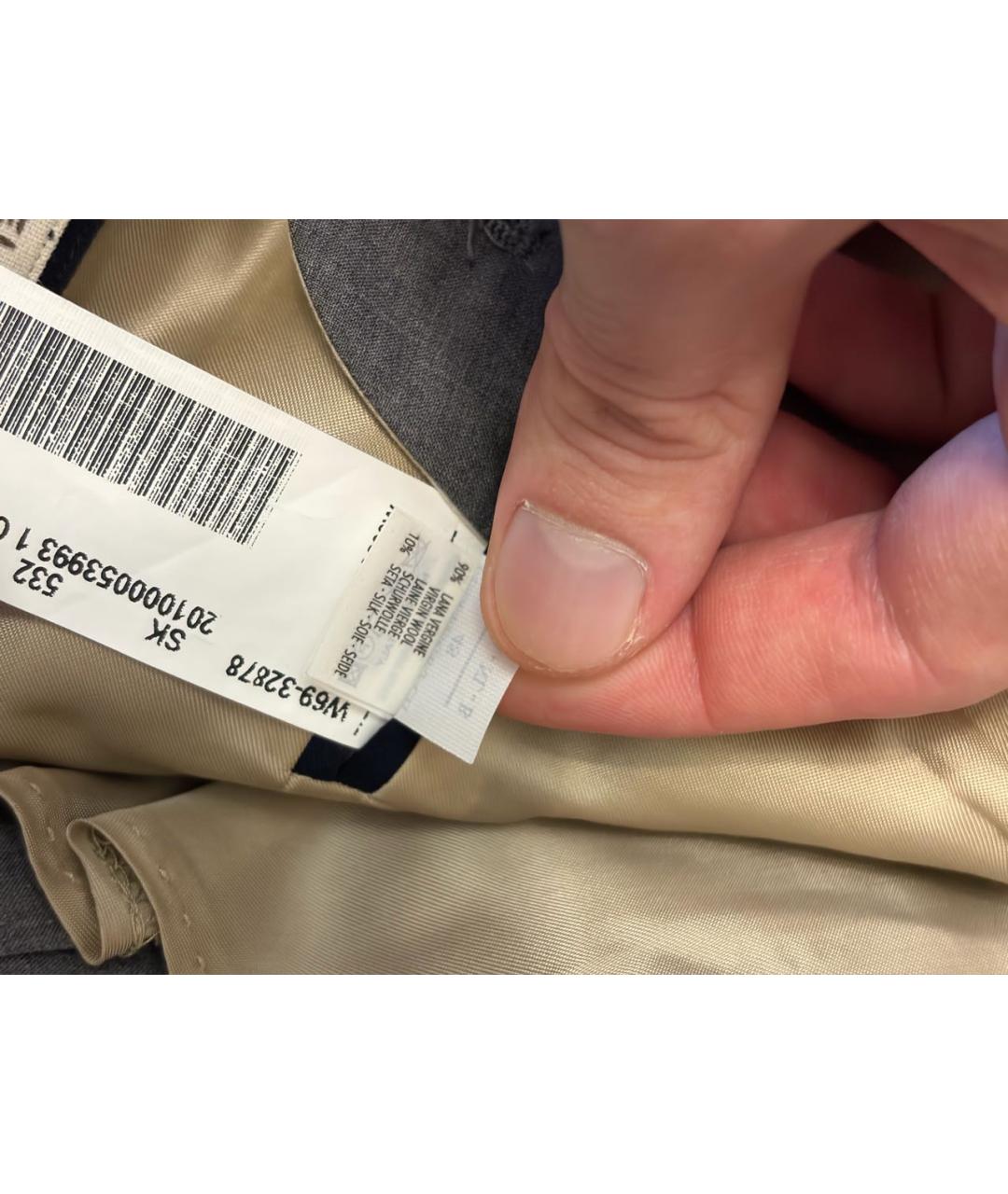 BRUNELLO CUCINELLI Серый классический костюм, фото 6