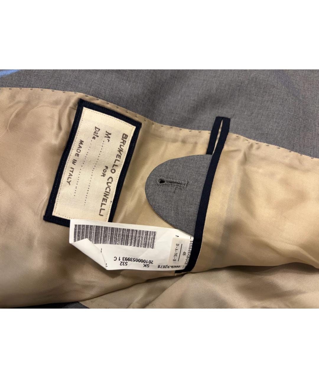 BRUNELLO CUCINELLI Серый классический костюм, фото 7