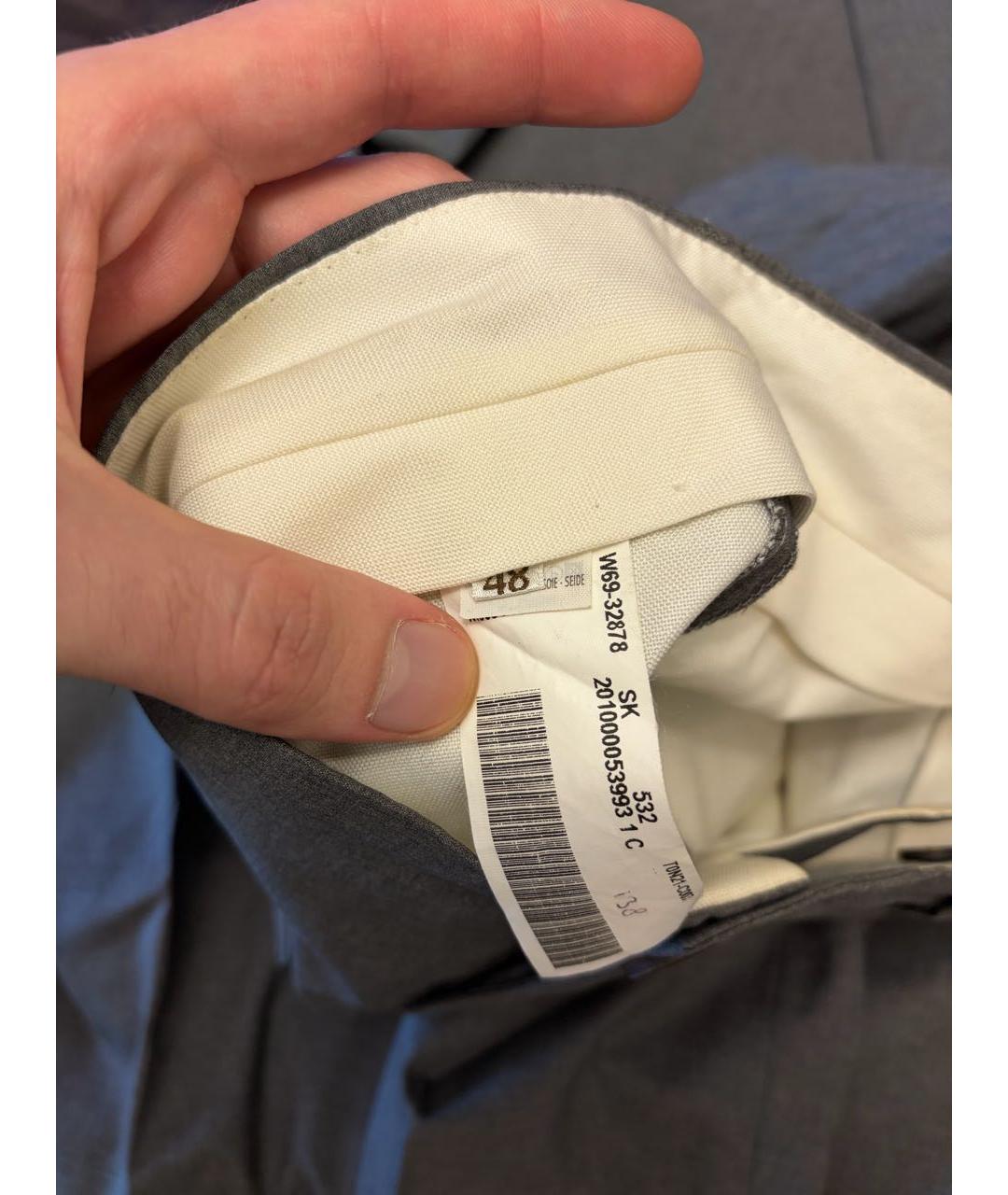 BRUNELLO CUCINELLI Серый классический костюм, фото 4