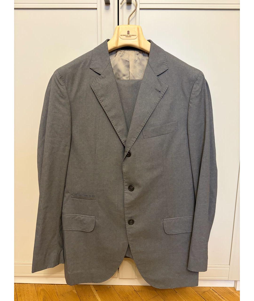 BRUNELLO CUCINELLI Серый классический костюм, фото 8