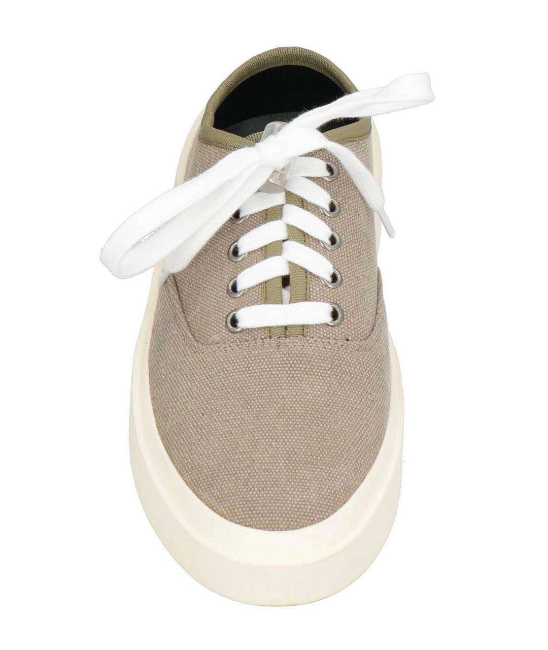 FEAR OF GOD Бежевые текстильные низкие кроссовки / кеды, фото 4