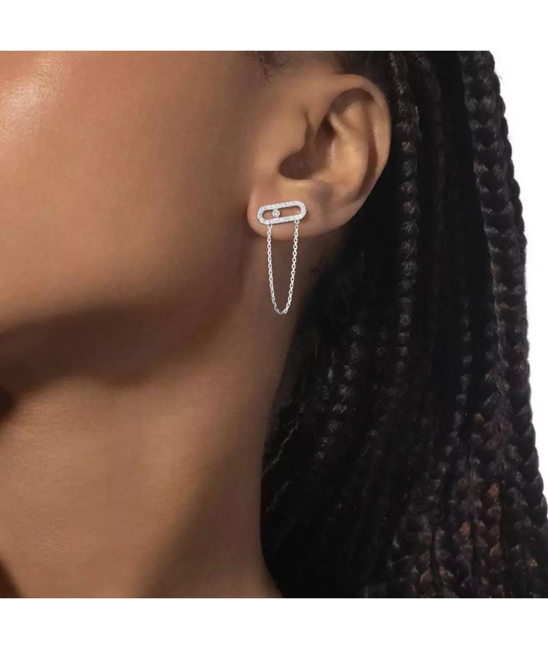 MESSIKA Серебряные серьги из белого золота, фото 3