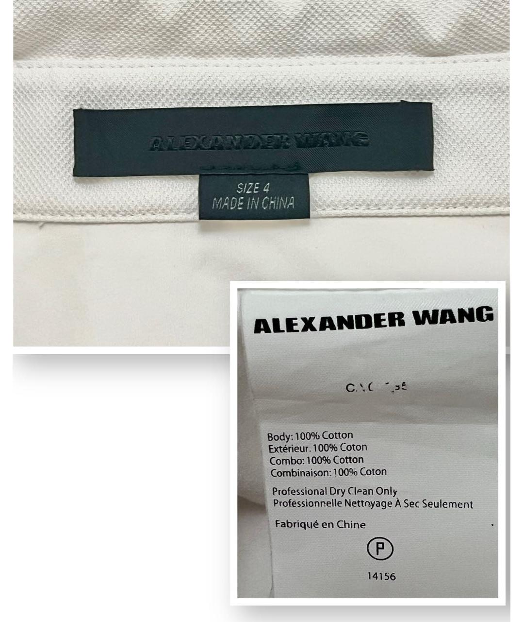 ALEXANDER WANG Белое хлопковое платье, фото 8