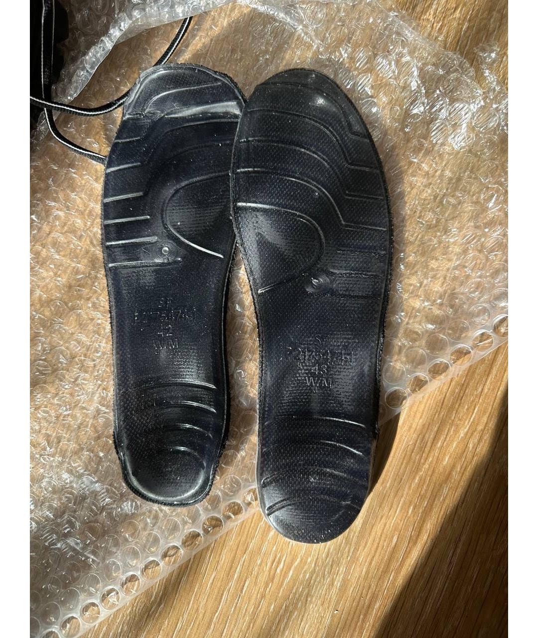 BALENCIAGA Черные кожаные низкие кроссовки / кеды, фото 8