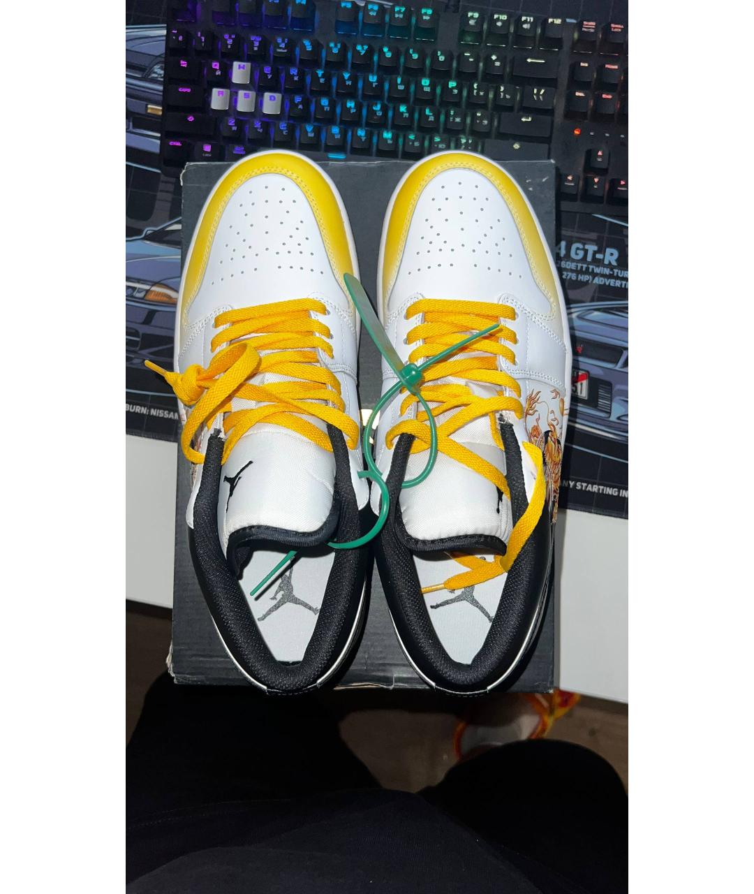 JORDAN Мульти кожаные низкие кроссовки / кеды, фото 3