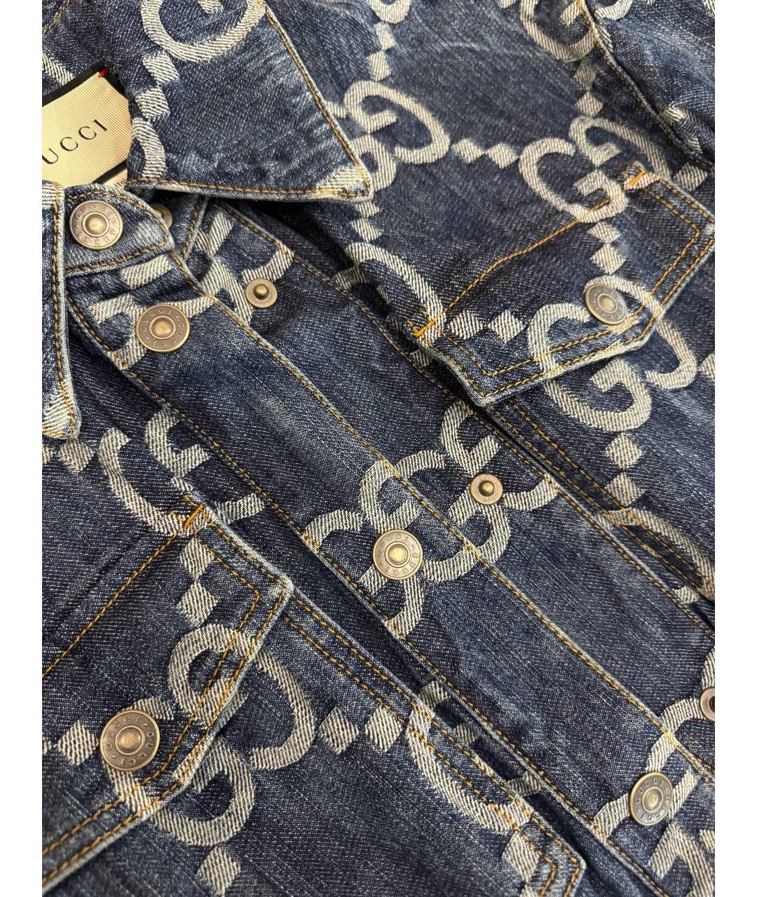 GUCCI Синий деним комбинезон, фото 4