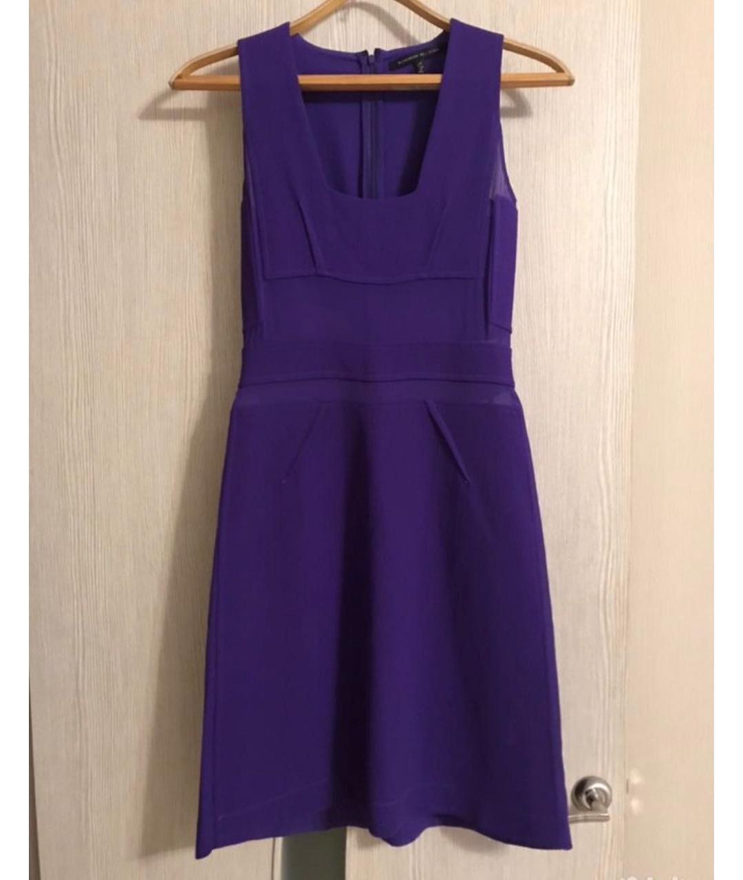 ALESSANDRO ENRIQUEZ Фиолетовое шерстяное коктейльное платье, фото 4